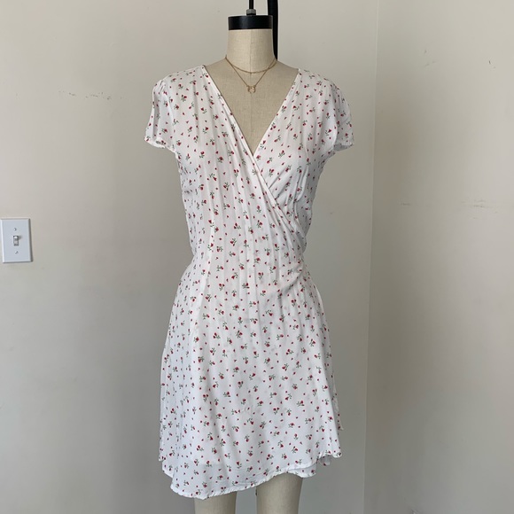 Brandymelville White pink floral Robbie wrap dress - Picture 6 of 6